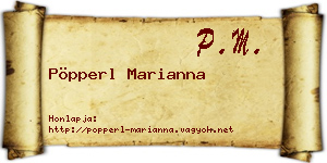 Pöpperl Marianna névjegykártya